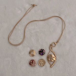NWOT ginger snaps rose gold necklace set